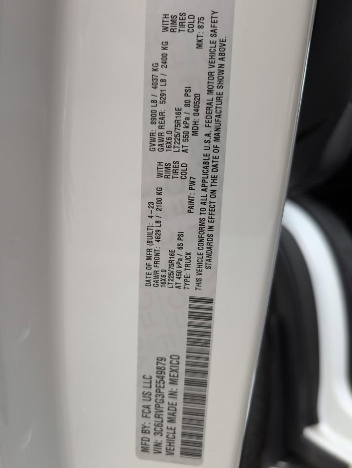 2023 RAM WHEELCHAIR VANS PROMASTER photo 11